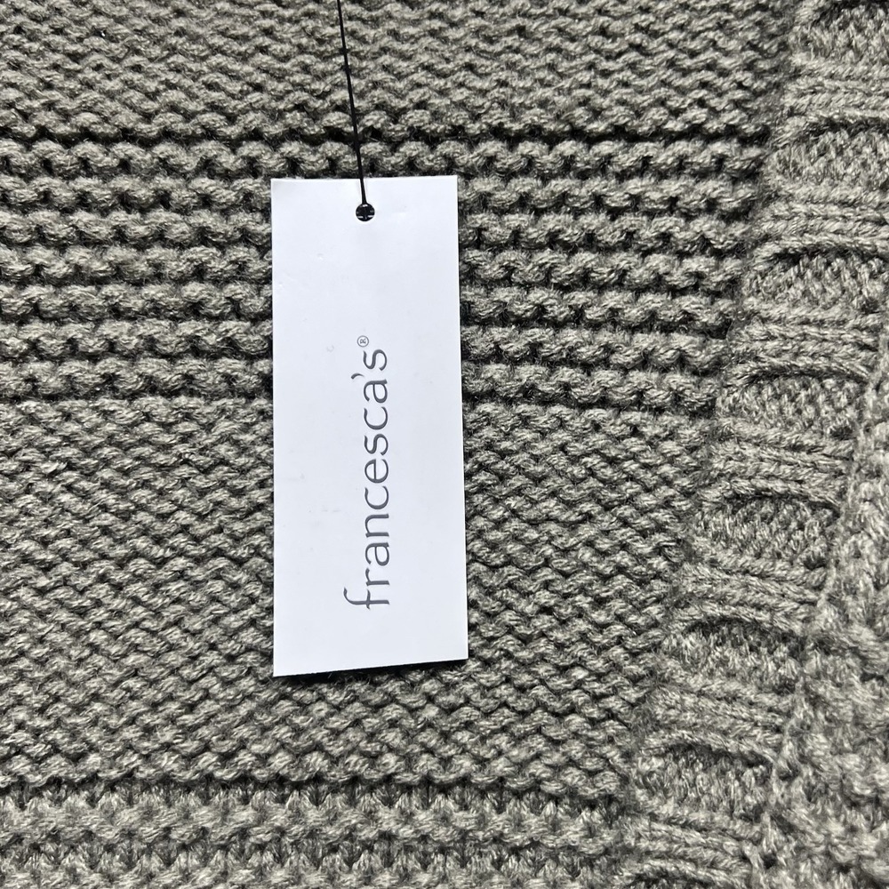 Harper Sweater‎ Cardigan Womens Large Olive Green Open Front Relaxed Francesca - Picture 5 of 12